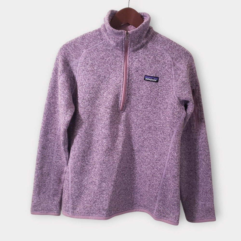 Patagonia Better Sweater 1/4 Zip Fleece Pullover Purple Heather STY25617 Wmns M